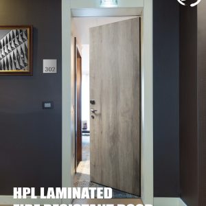 High Pressure Laminate (HPL), Fire Door, One Hour, Single Leaf, Hotel