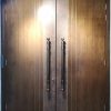 High Pressure Laminate (HPL), Fire Door, One Hour, Double Leaf, Mix & Match, Brass Inlay, 3 Meter